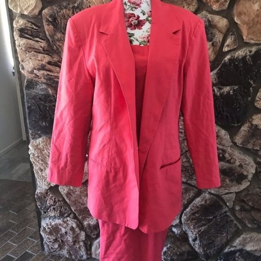 Vintage Sag Harbor Coral Dress w Jacket Size 12
